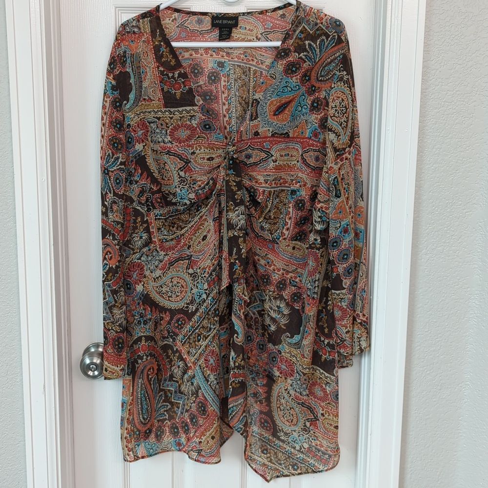 Lane Bryant boho paisley top size 22/24